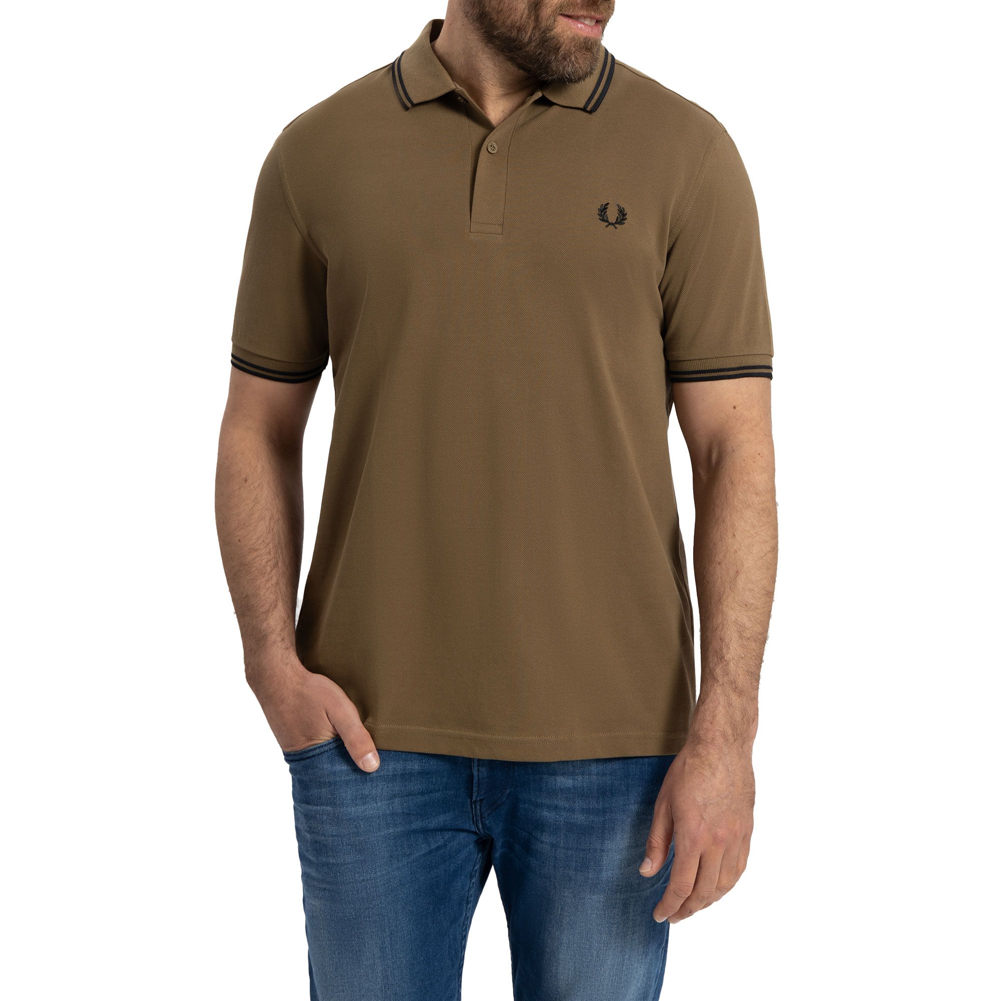 【FRED PERRY】Ls Twin Tipped Polo Shirt Fred Perry Twin Tipped Polo Shirt French Navy/Black | Culture Kings US